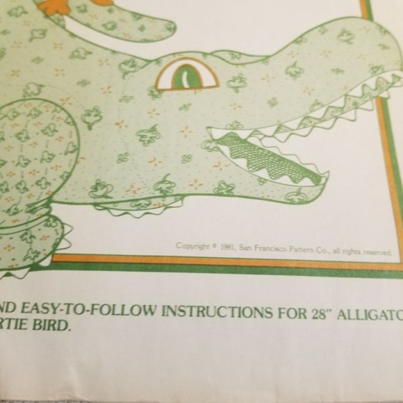 1981 The San Fran Pattern Factory AlleyGator & Bertie pattern Pat026 - Picture 3 of 5